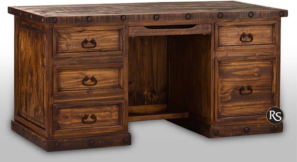 Rusticos Sierra Home Office RUSTIC EXECUTIVE DESK LR ESC-06 - Furniture